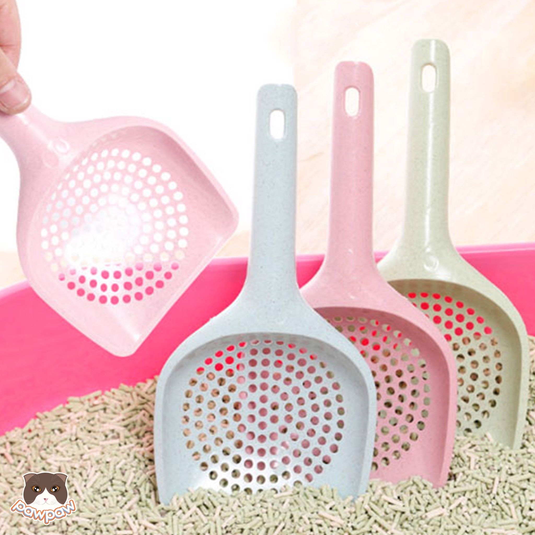 Xẻng dọn cát vệ sinh lỗ tròn cho mèo
