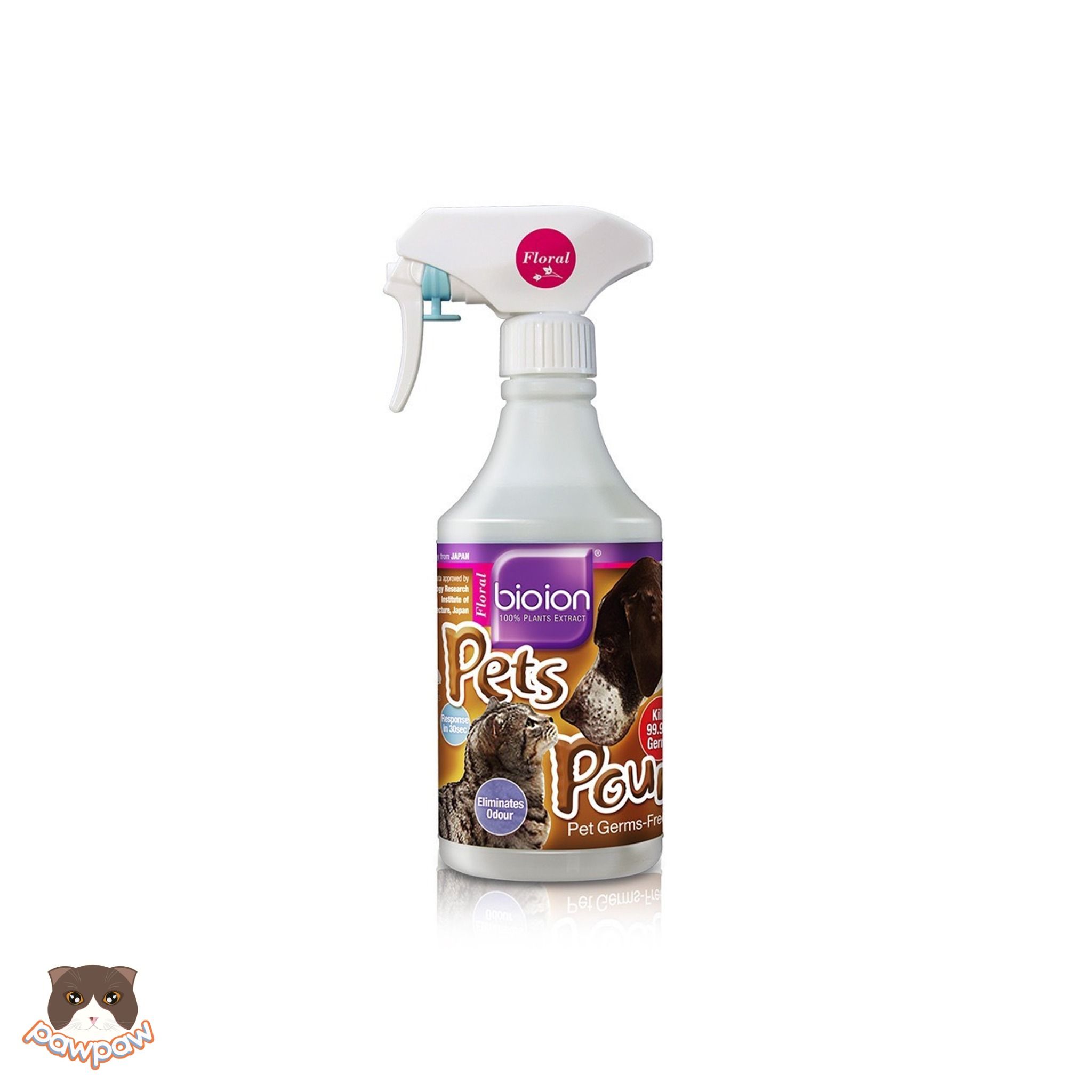 Xịt đa năng khử mùi sạch khuẩn Bioion Pet Pounce 500ml cho thú cưng