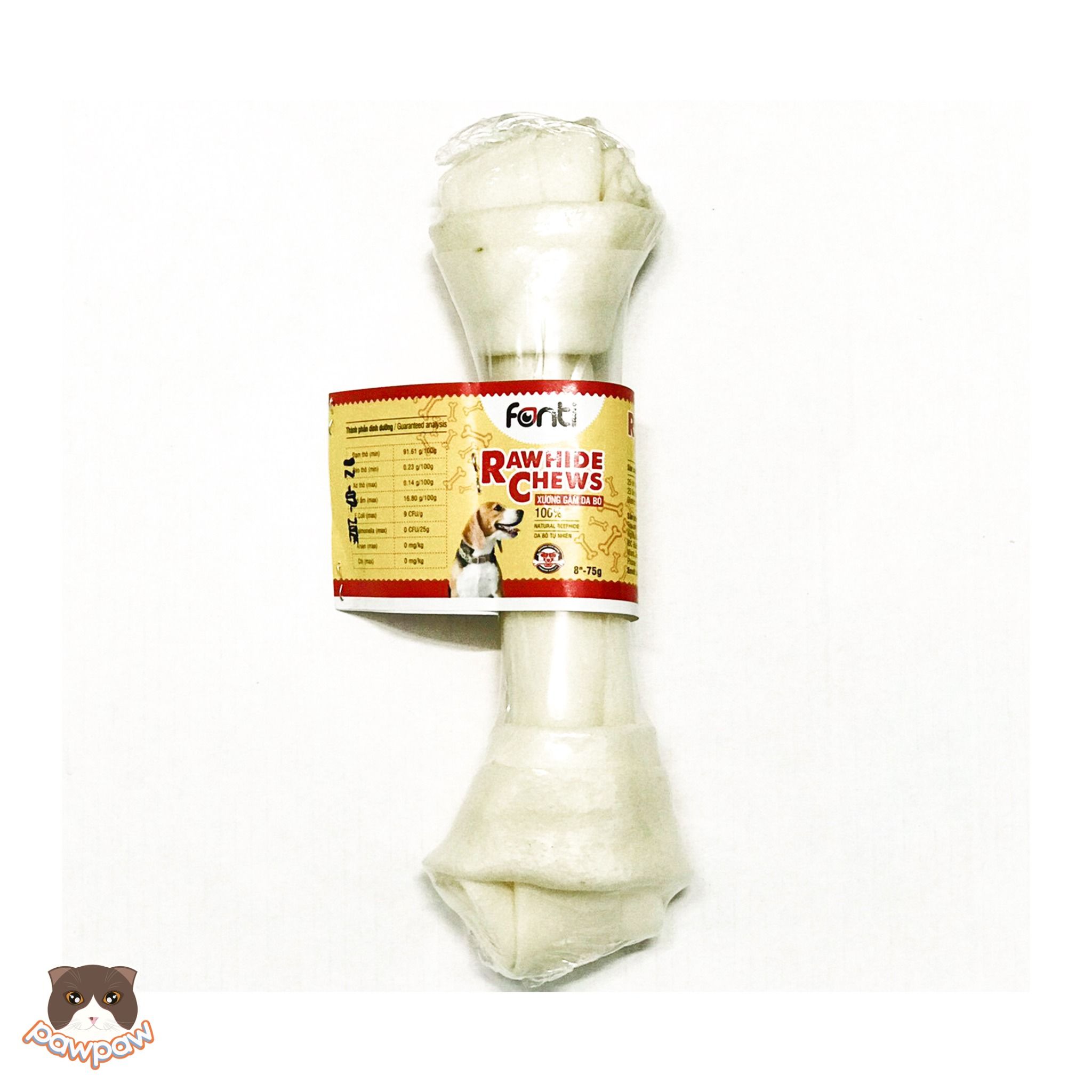 Xương nơ da bò sữa Fonti cho chó