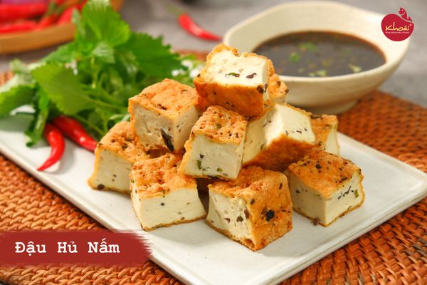  Đậu Hủ Nấm - Fried Mushroom Tofu 