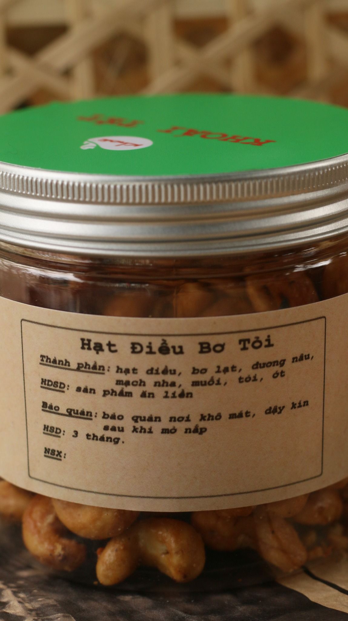 HẠT ĐIỀU VỊ BƠ TỎI 150GR - NHÀ HÀNG KHOÁI