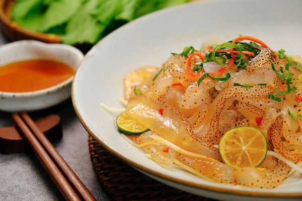  Sứa Tắm Mắm Nhĩ - Jelly Fish Salad With Fish Sauce 