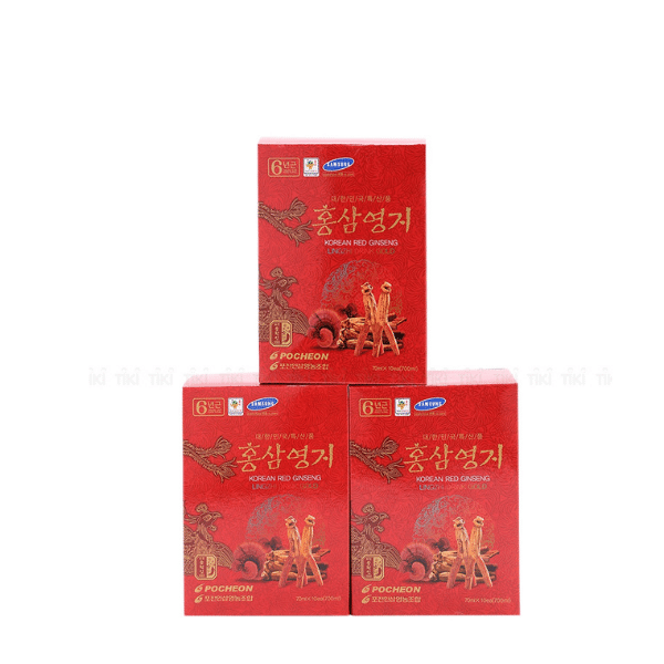  Nước Hồng Sâm Linh Chi Pocheon Hàn Quốc 6 năm tuổi 70ml*30 gói 