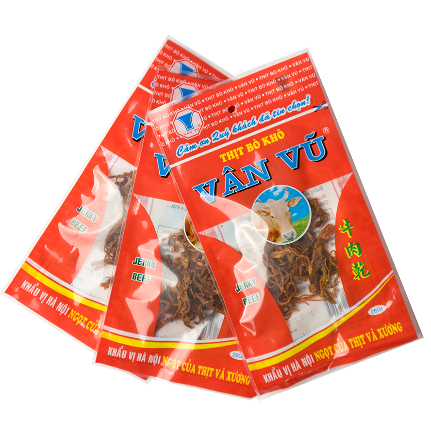 Bò khô Vân Vũ - Sợi 26g - Bán buôn theo đơn đặt hàng