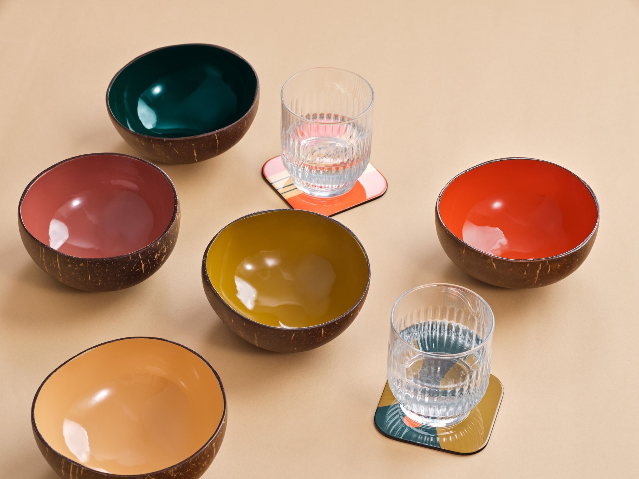 ITM - Lacquer coco bowl Rosewood