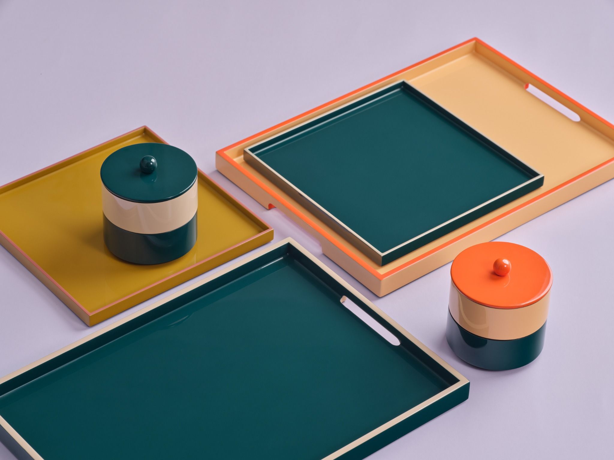 ITM - Lacquer Square Tray 5 Curry