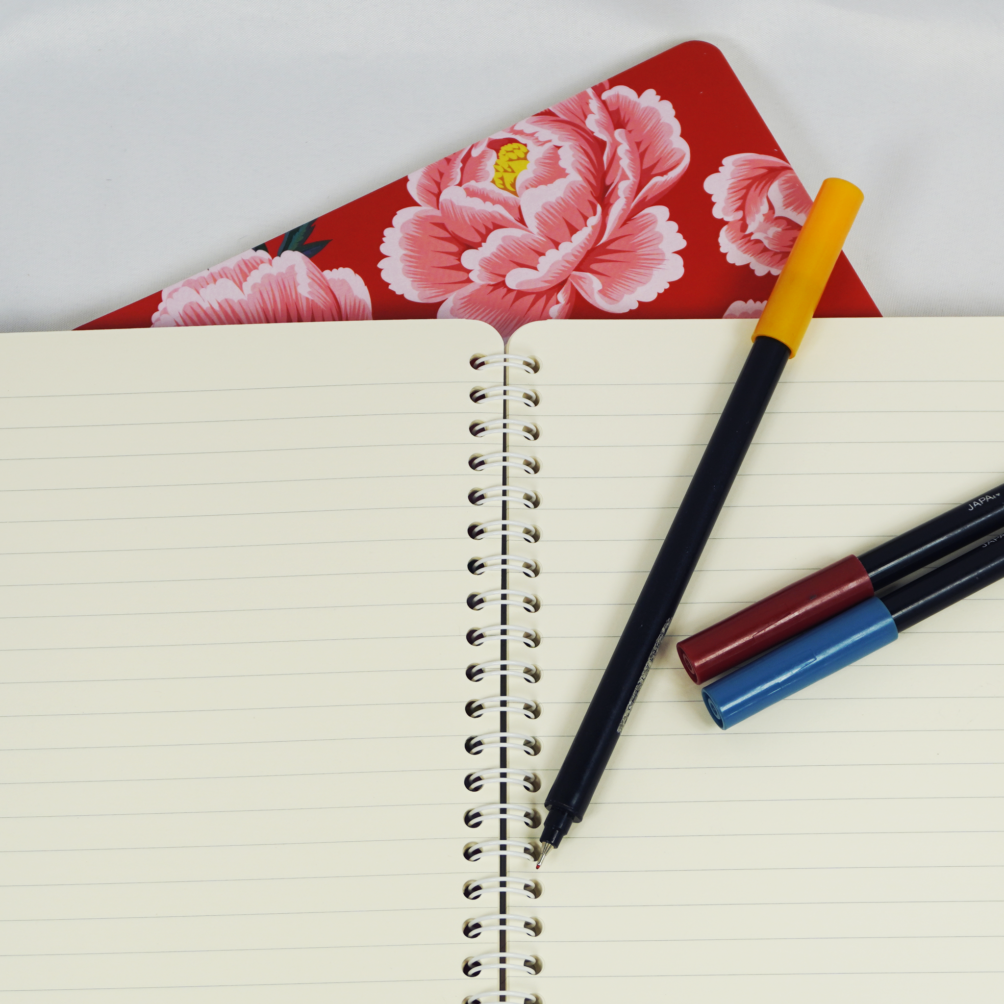 Peonies Notebook - Red