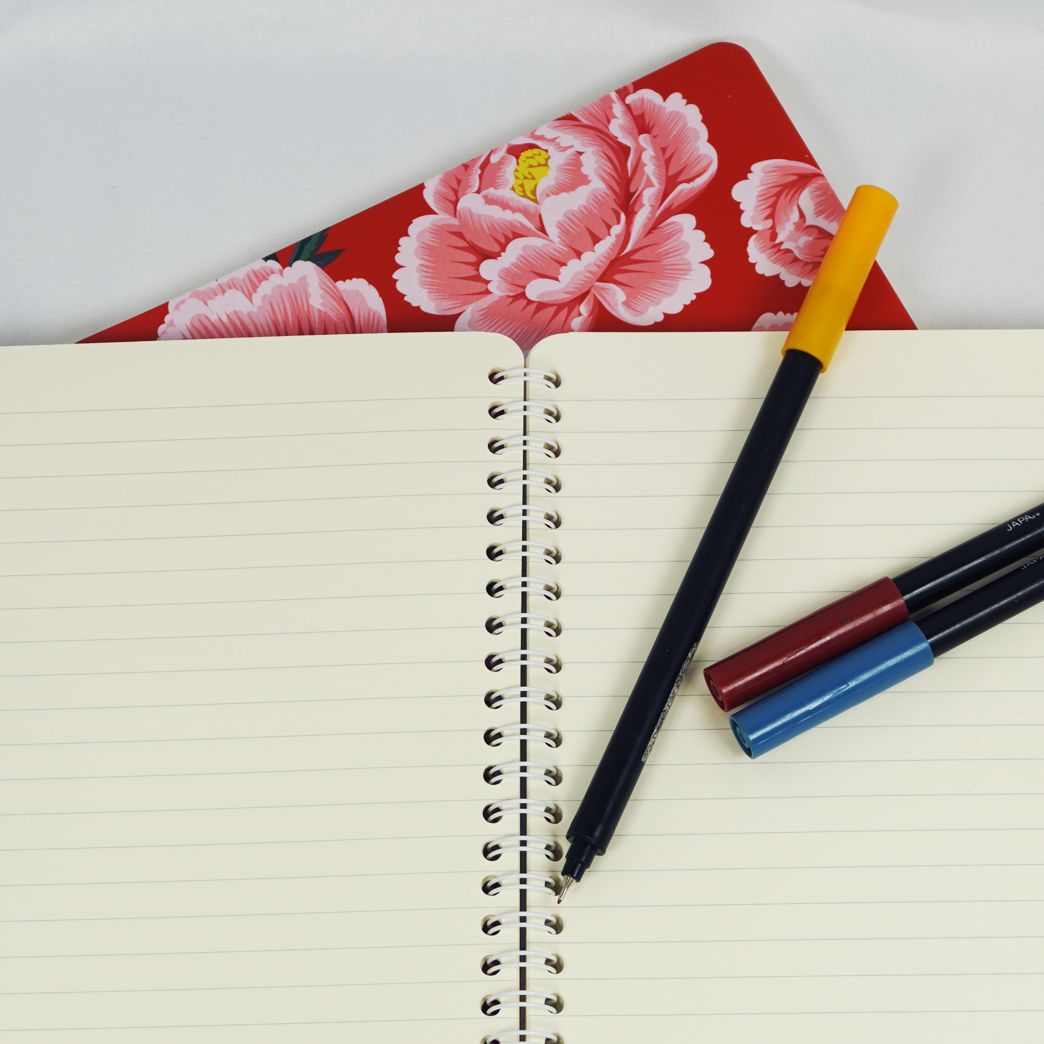  Peonies Notebook - Red 