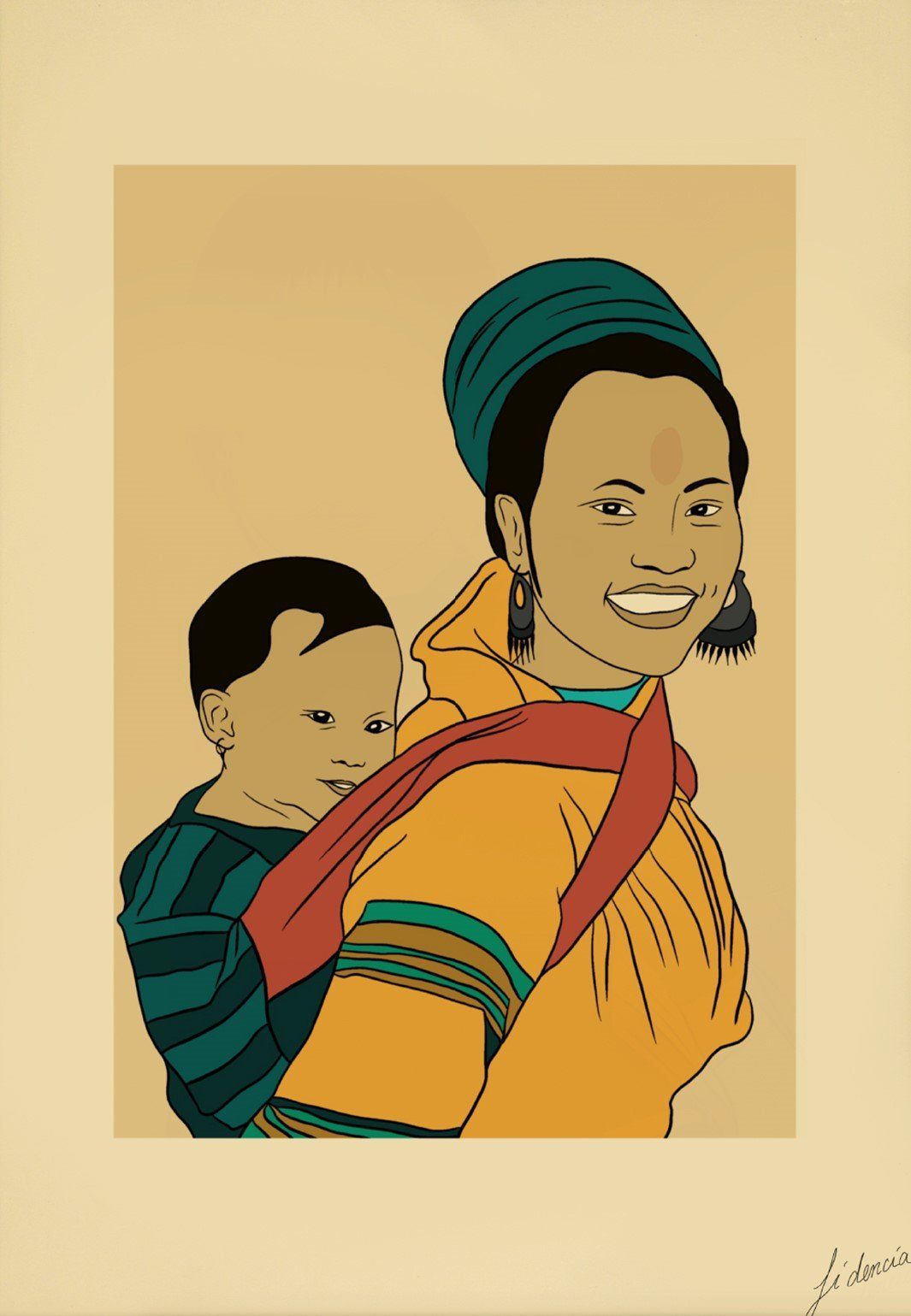 Postcard Vietnamese Portrait