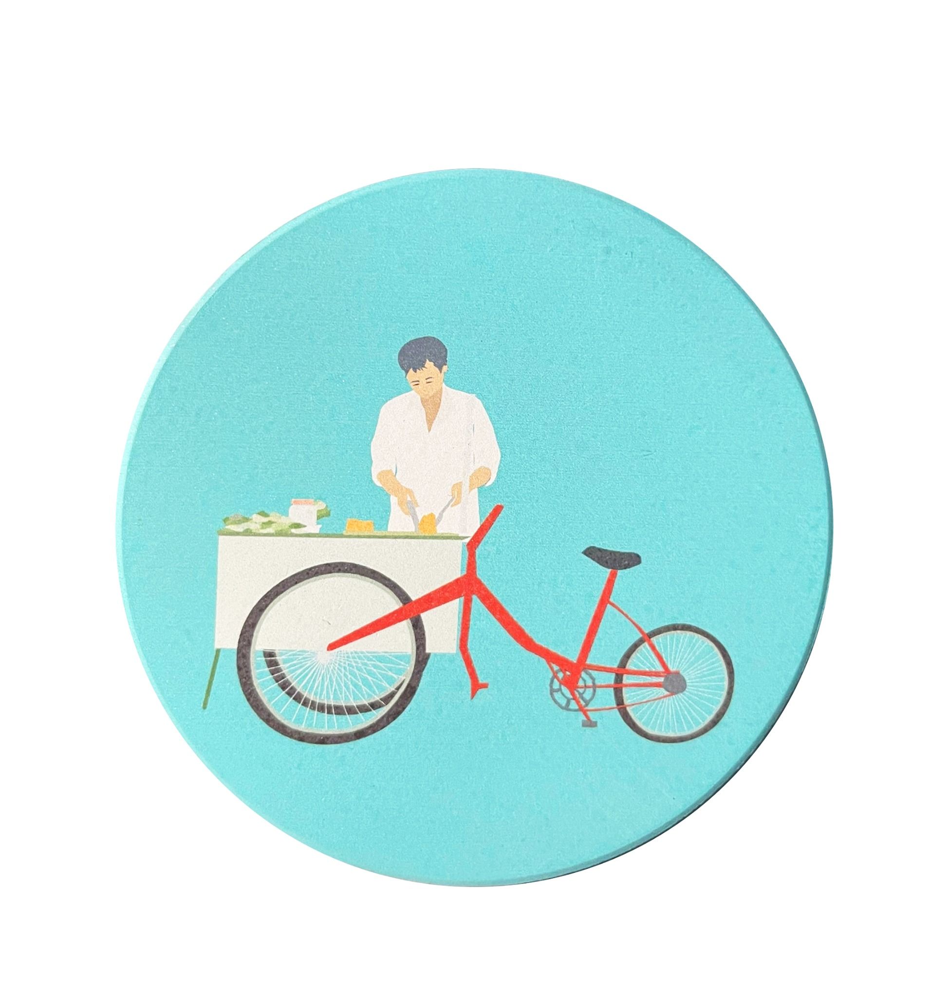 ITM - Round Coaster Banh Chung Blue