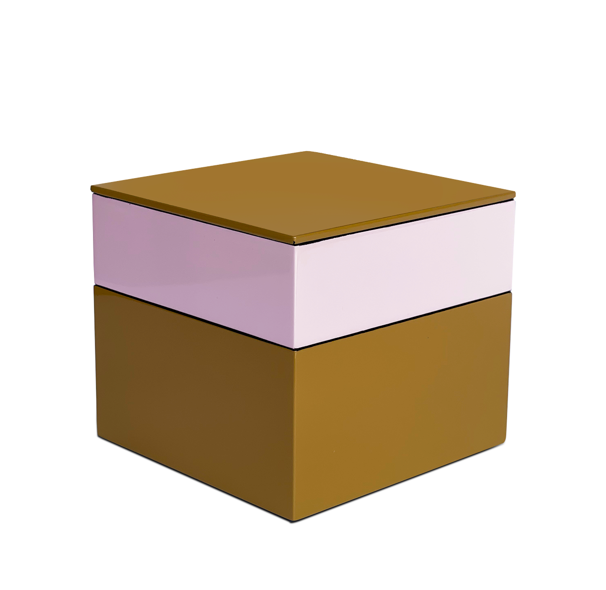  Lacquer Square Stackable Box Curry 