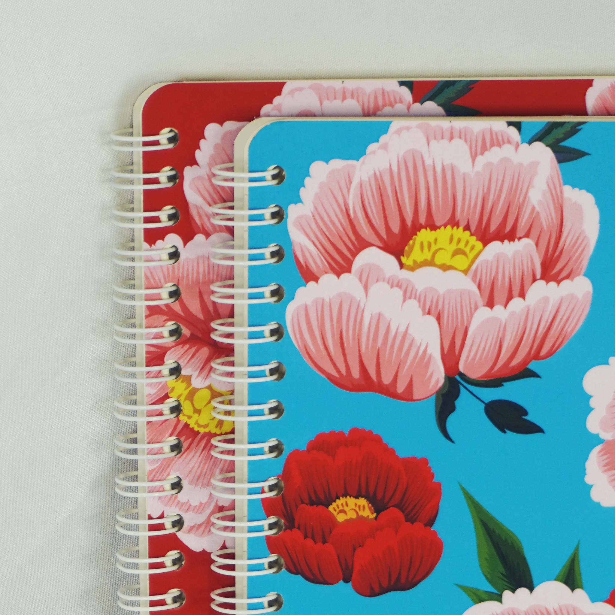 Peonies Notebook - Blue