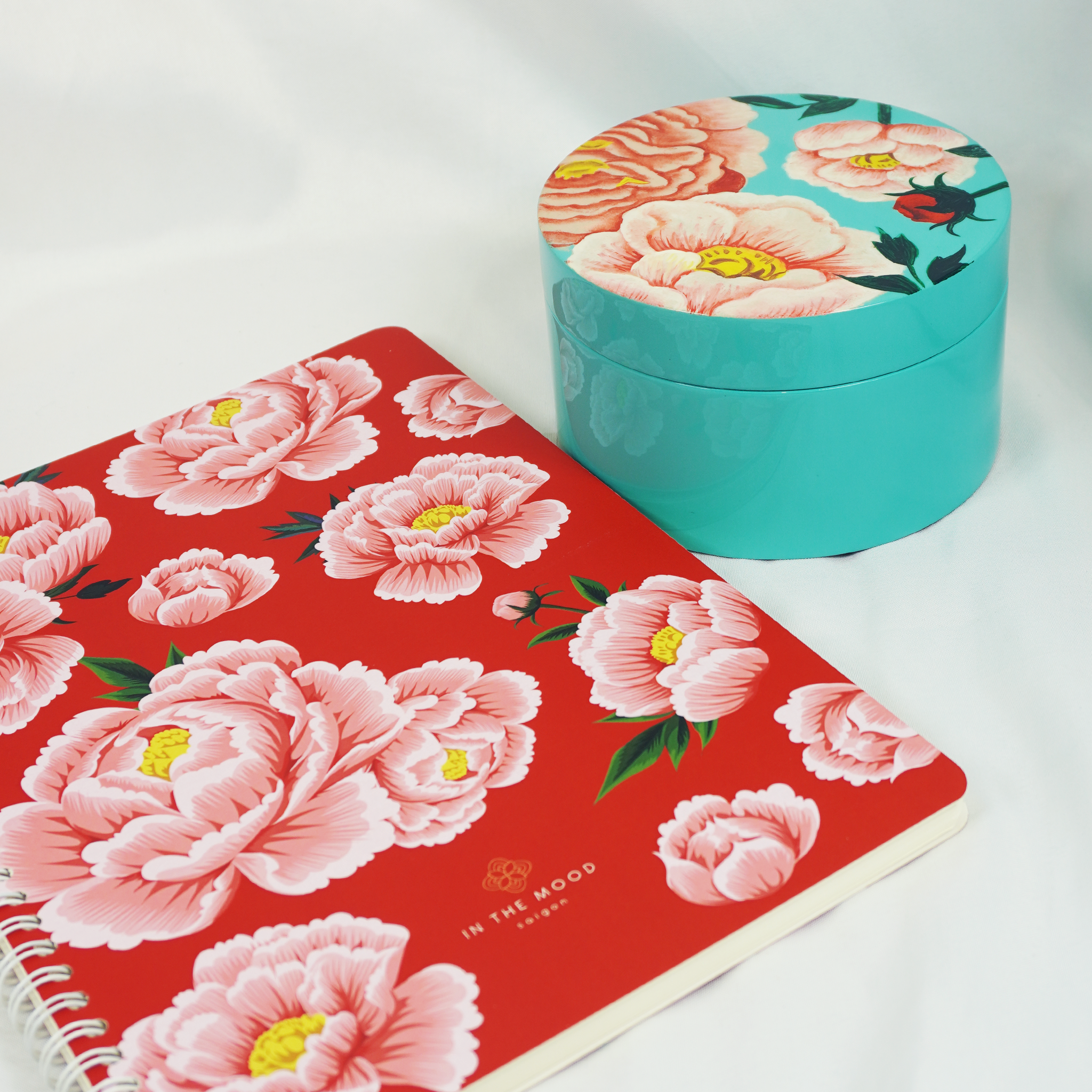Peonies Notebook - Red