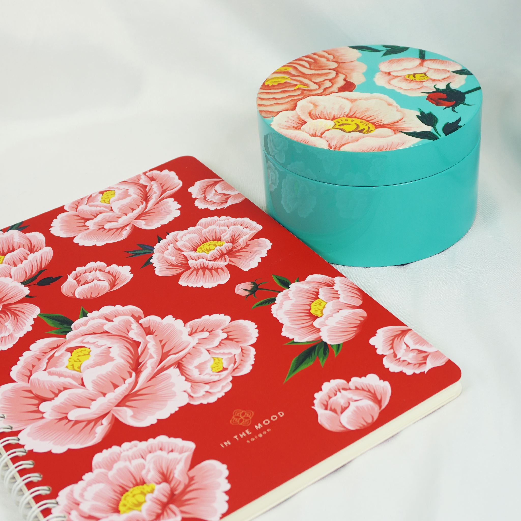  Peonies Notebook - Red 