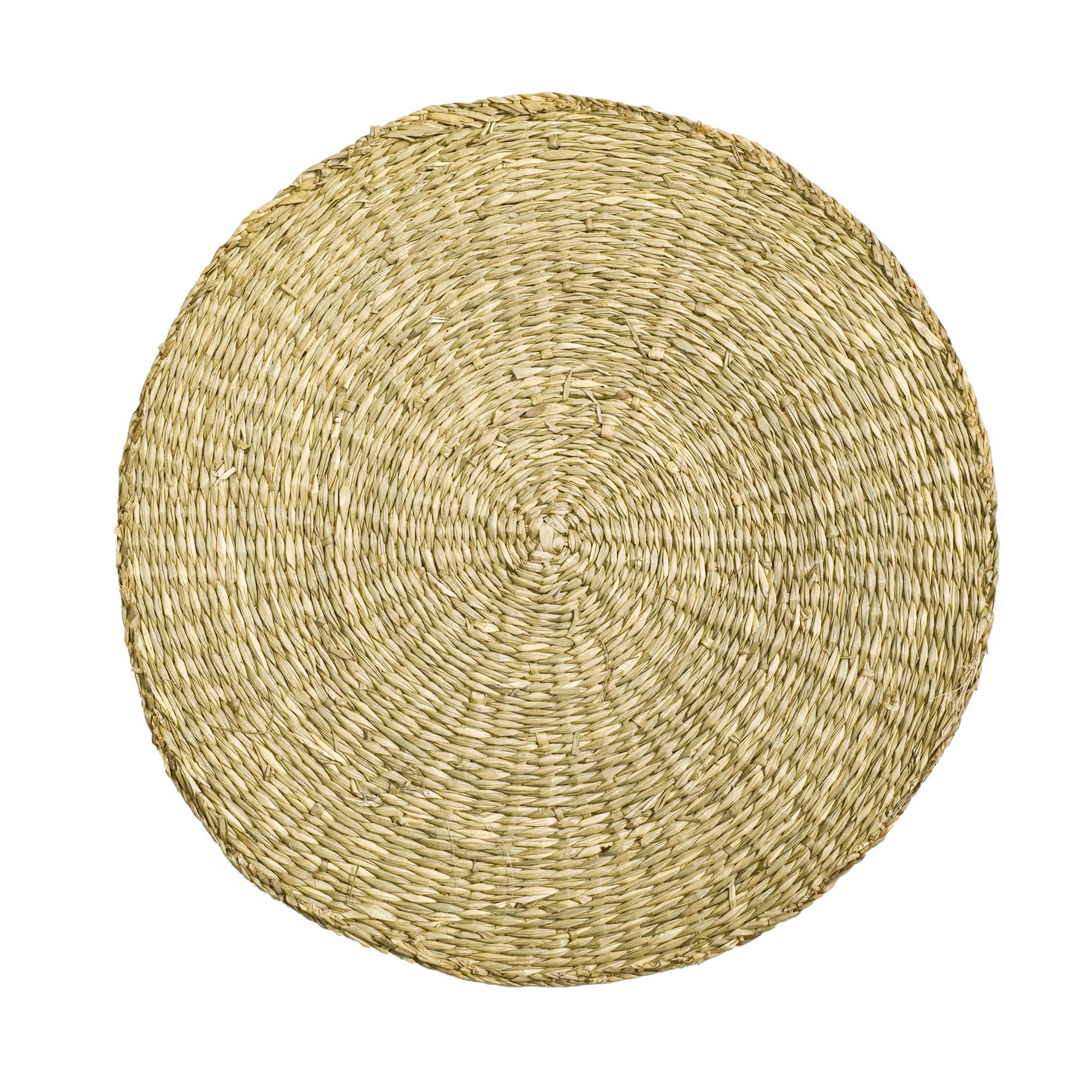 Round water hyacinth placemat Natural