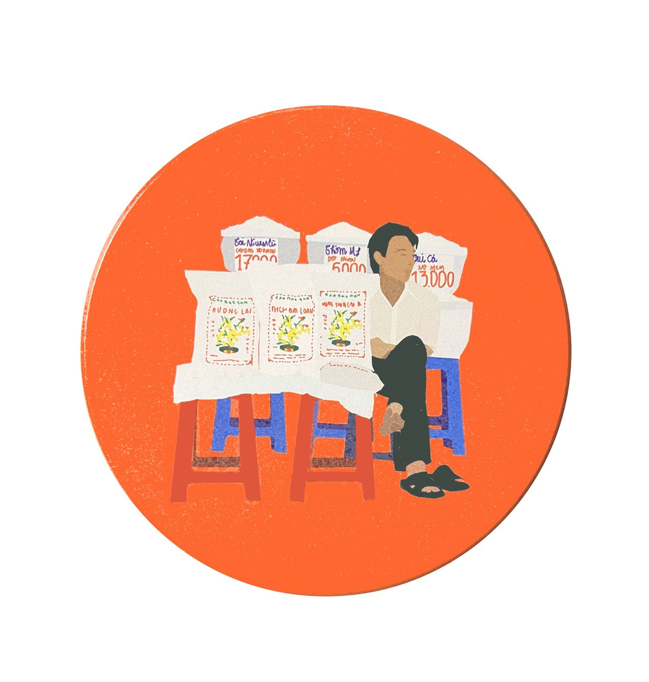 ITM - Round Coaster Rice Seller