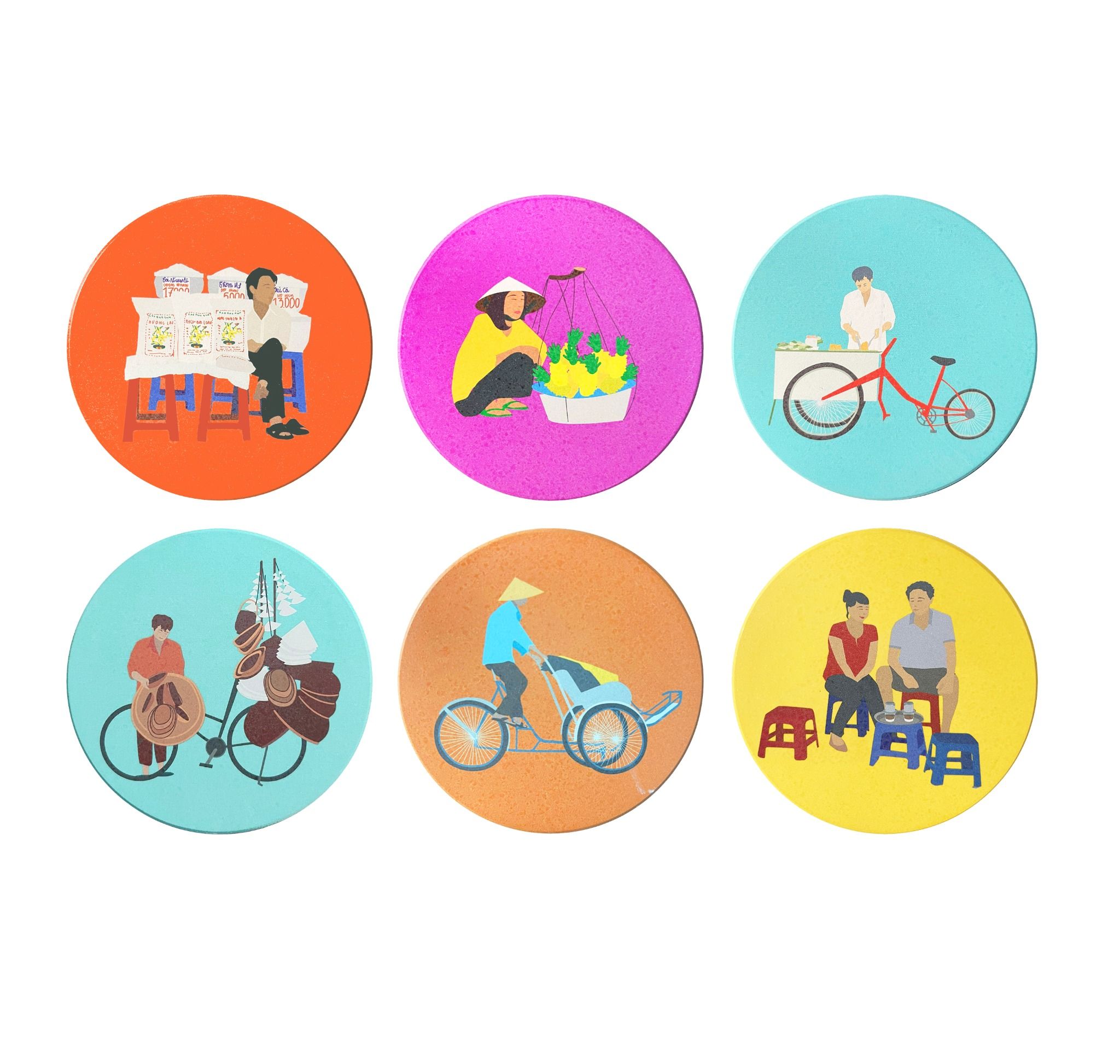ITM - Round Coaster Banh Chung Blue