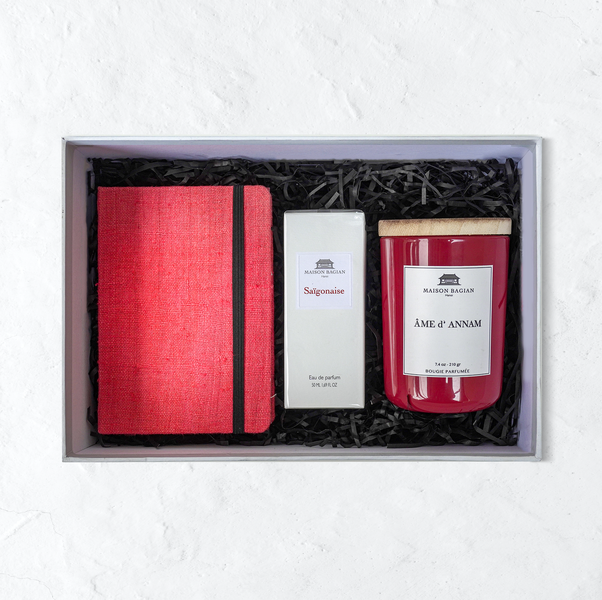 Hemp notebook red (A6)