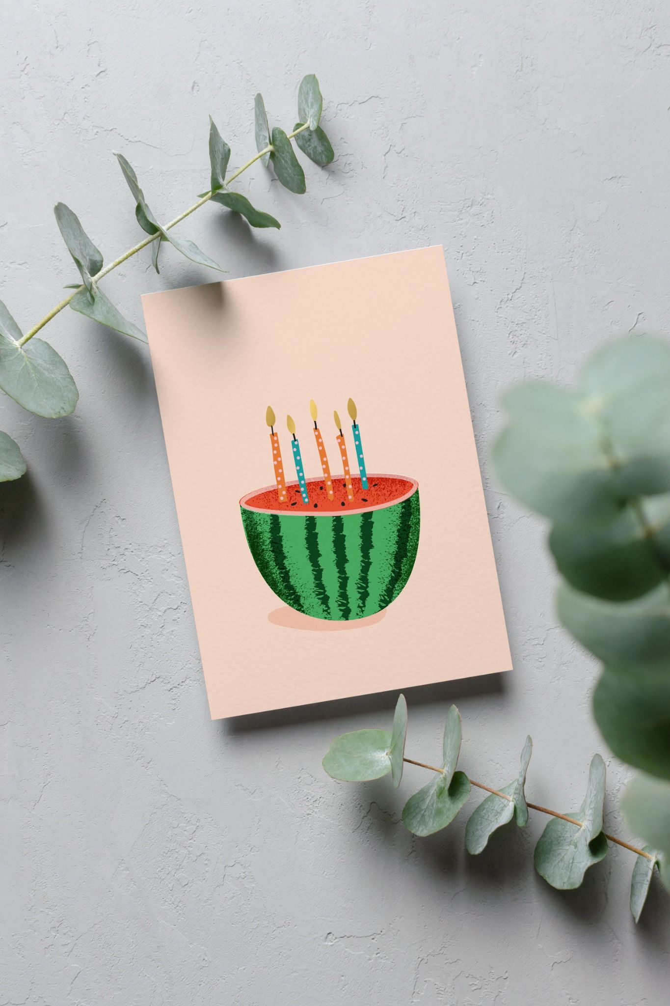 ITM - Wishing Card - Happy Birthday Watermelon
