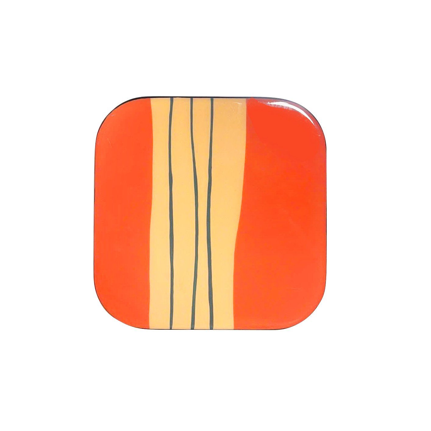 ITM - Lacquer Coasters set Rosewood - Dark Green - Orange color