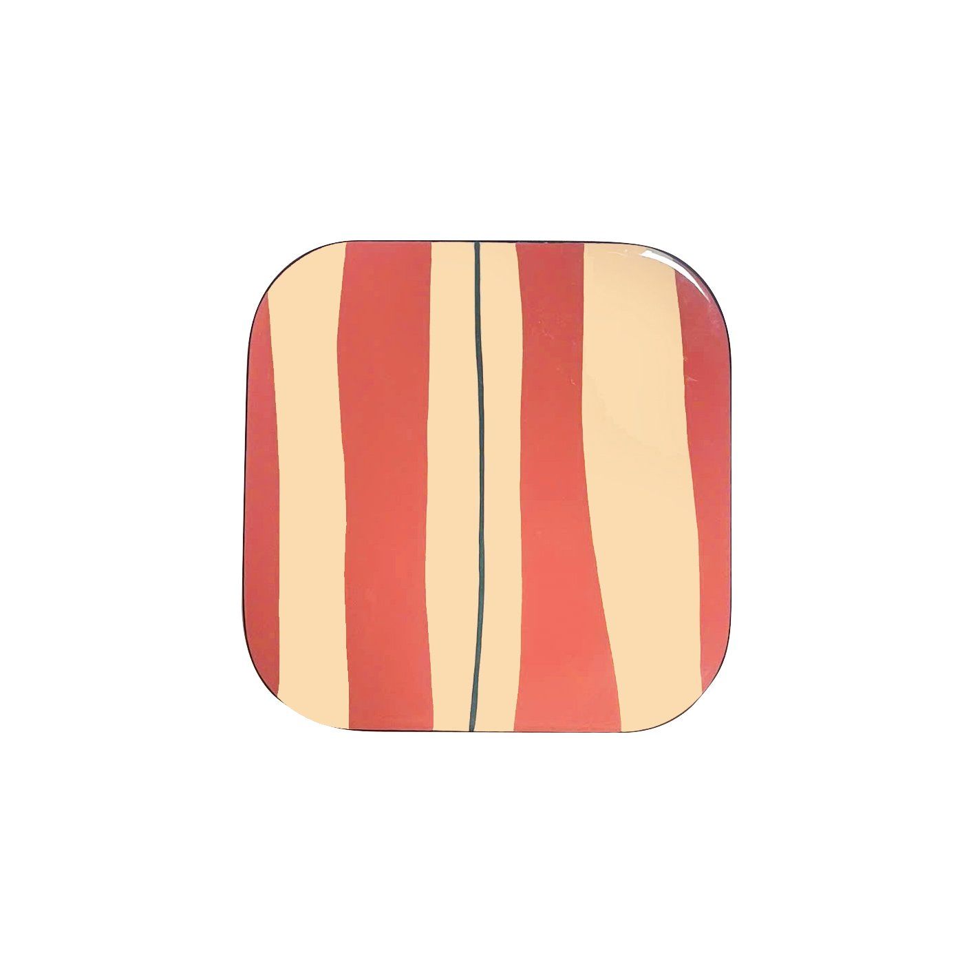 ITM - Lacquer Coasters set Rosewood - Dark Green - Orange color