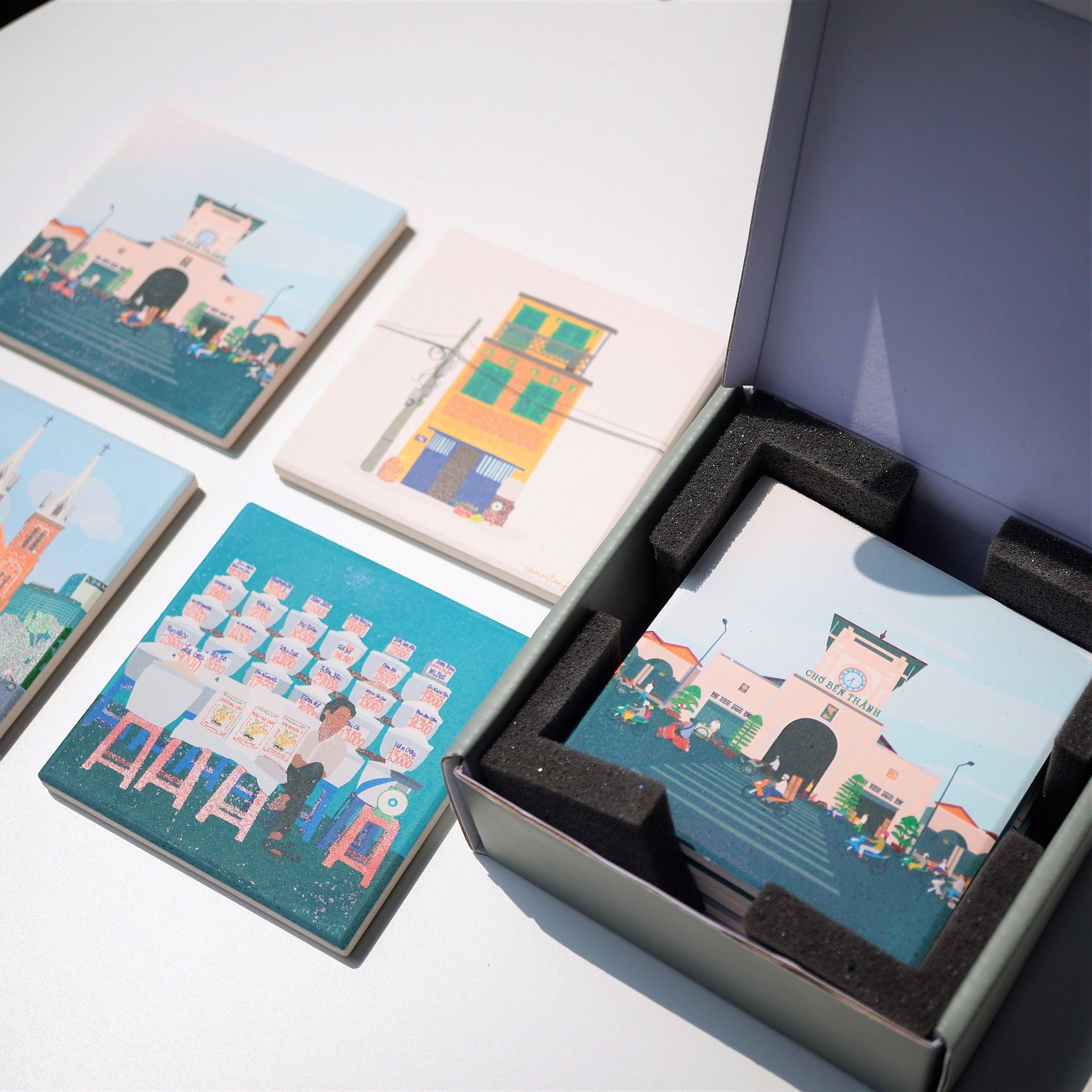 Ceramic Saigon Coasters 1