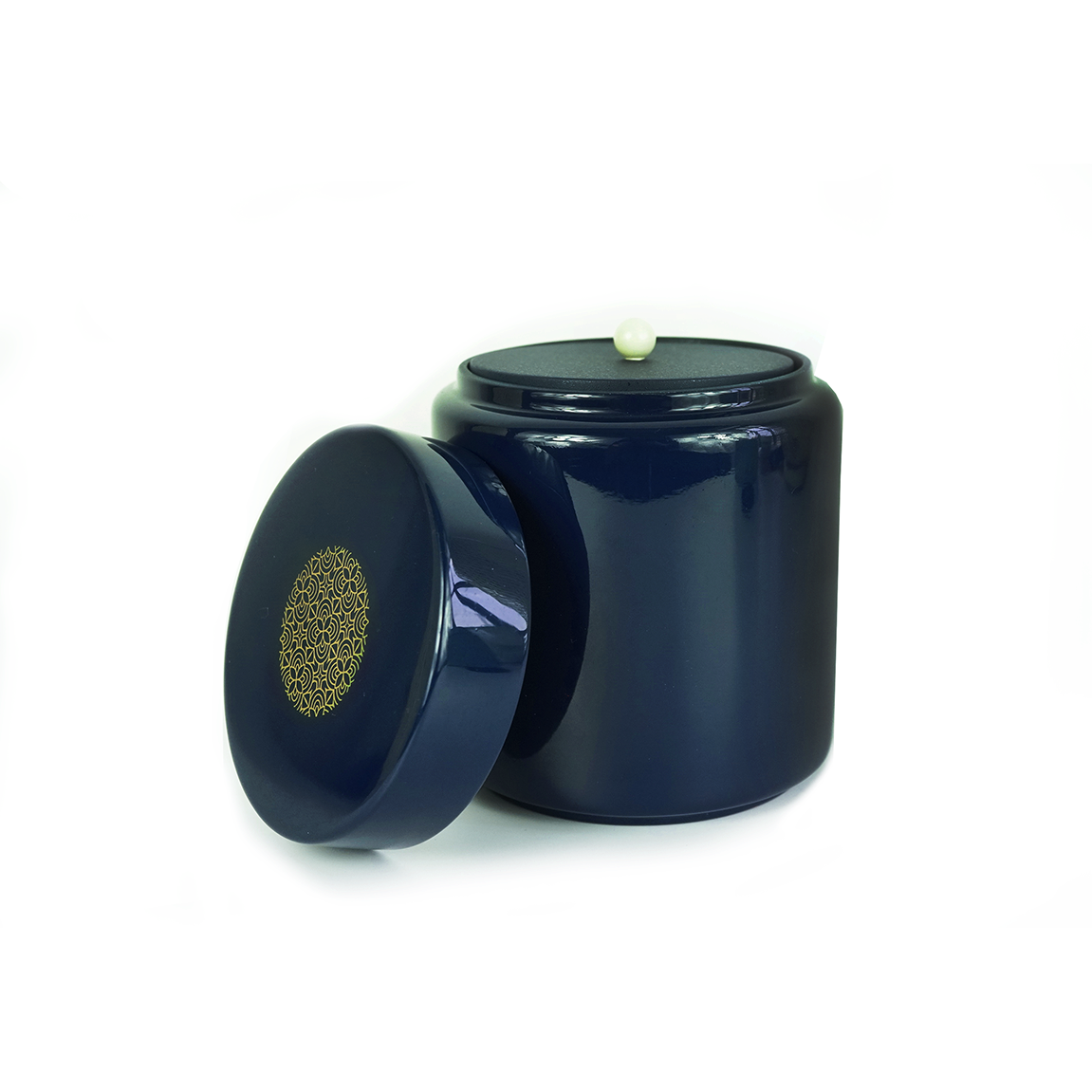 ITM - Lacquer tea box dark blue