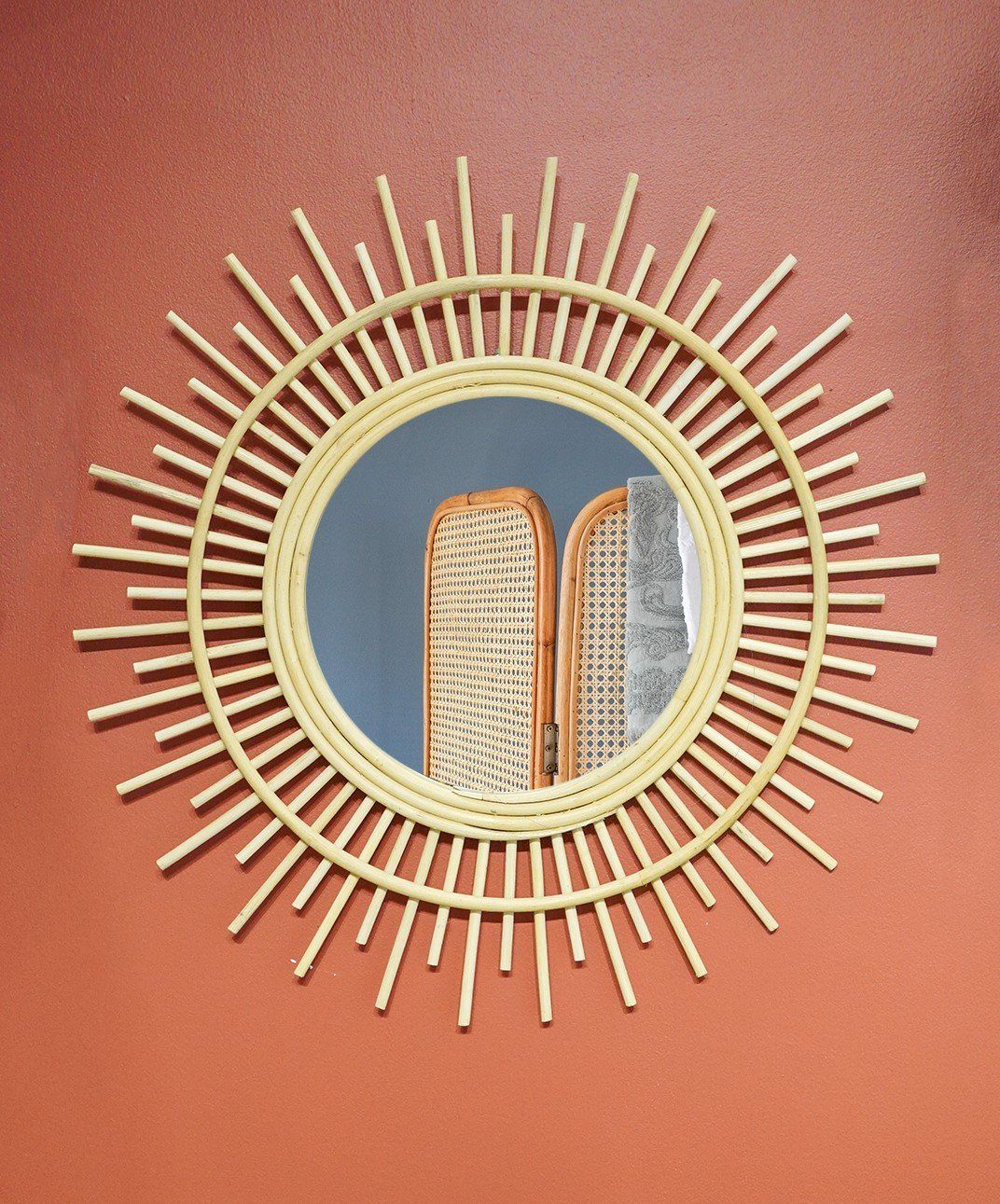 Bamboo Sun shape Mirror