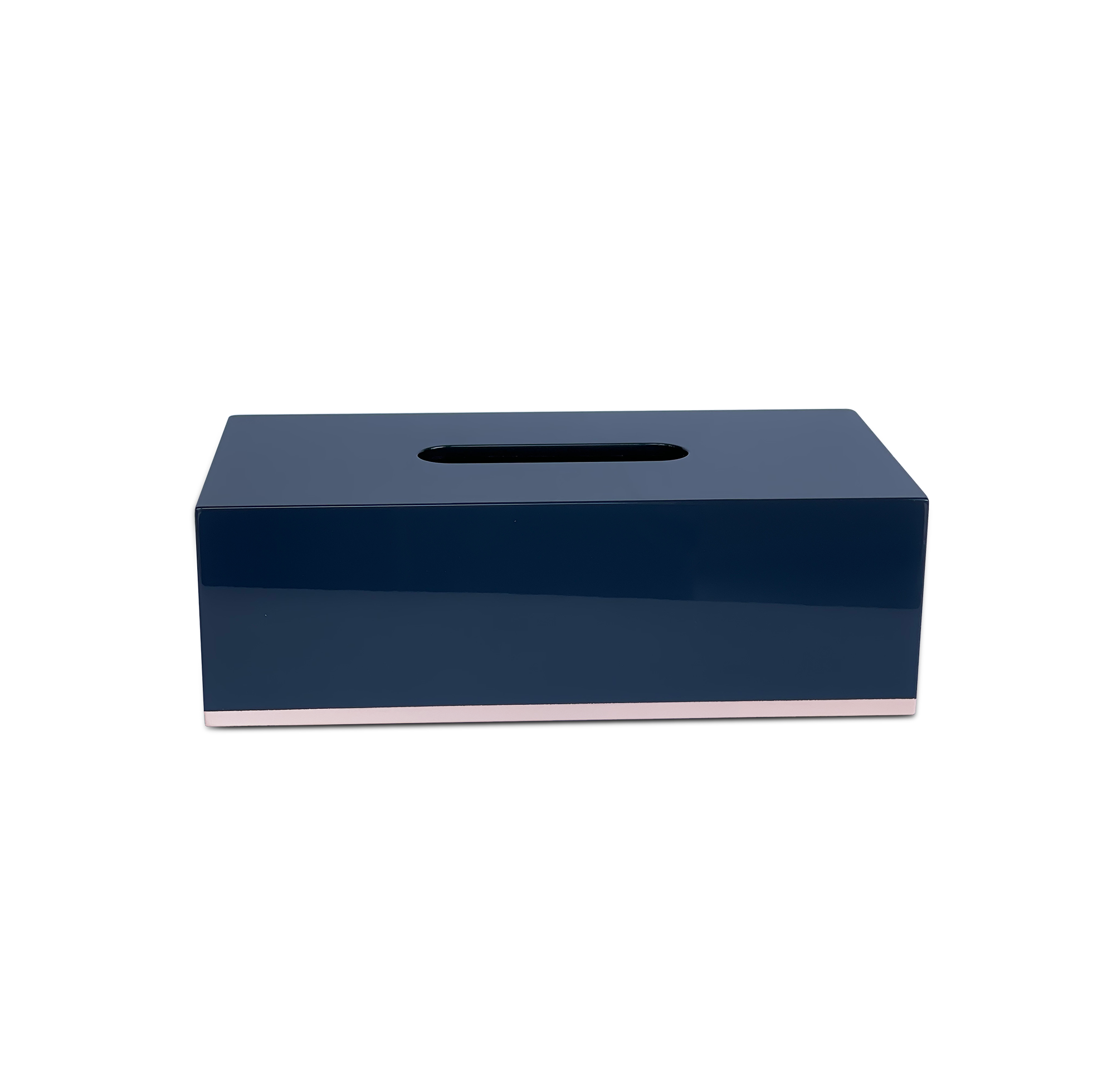 Lacquer Tissue Box Dark Blue