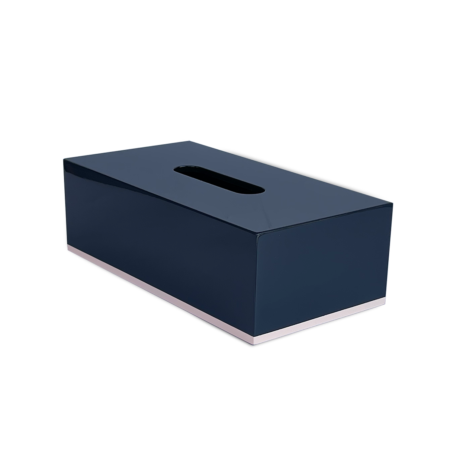 Lacquer Tissue Box Dark Blue