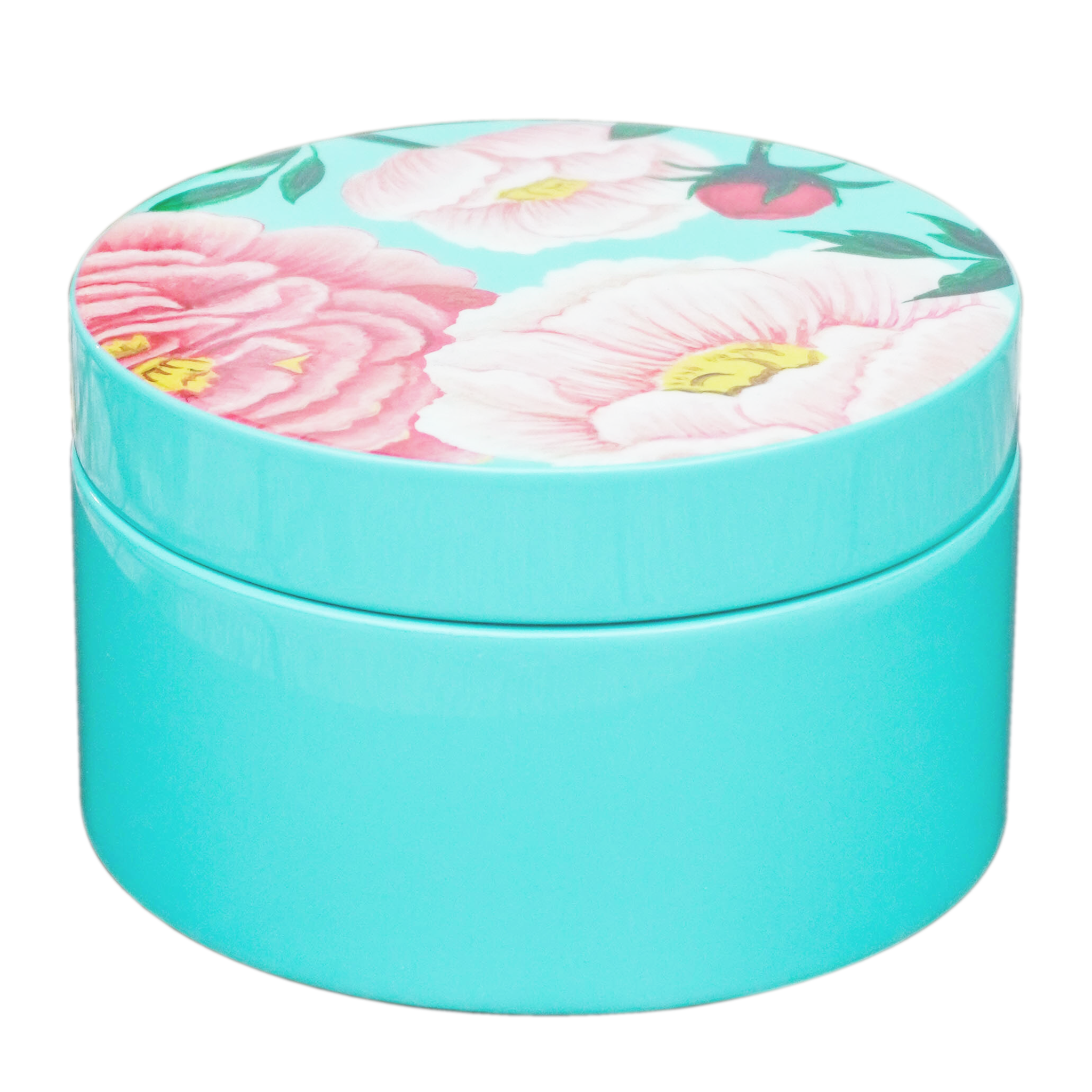Peonies Lacquer Box Red