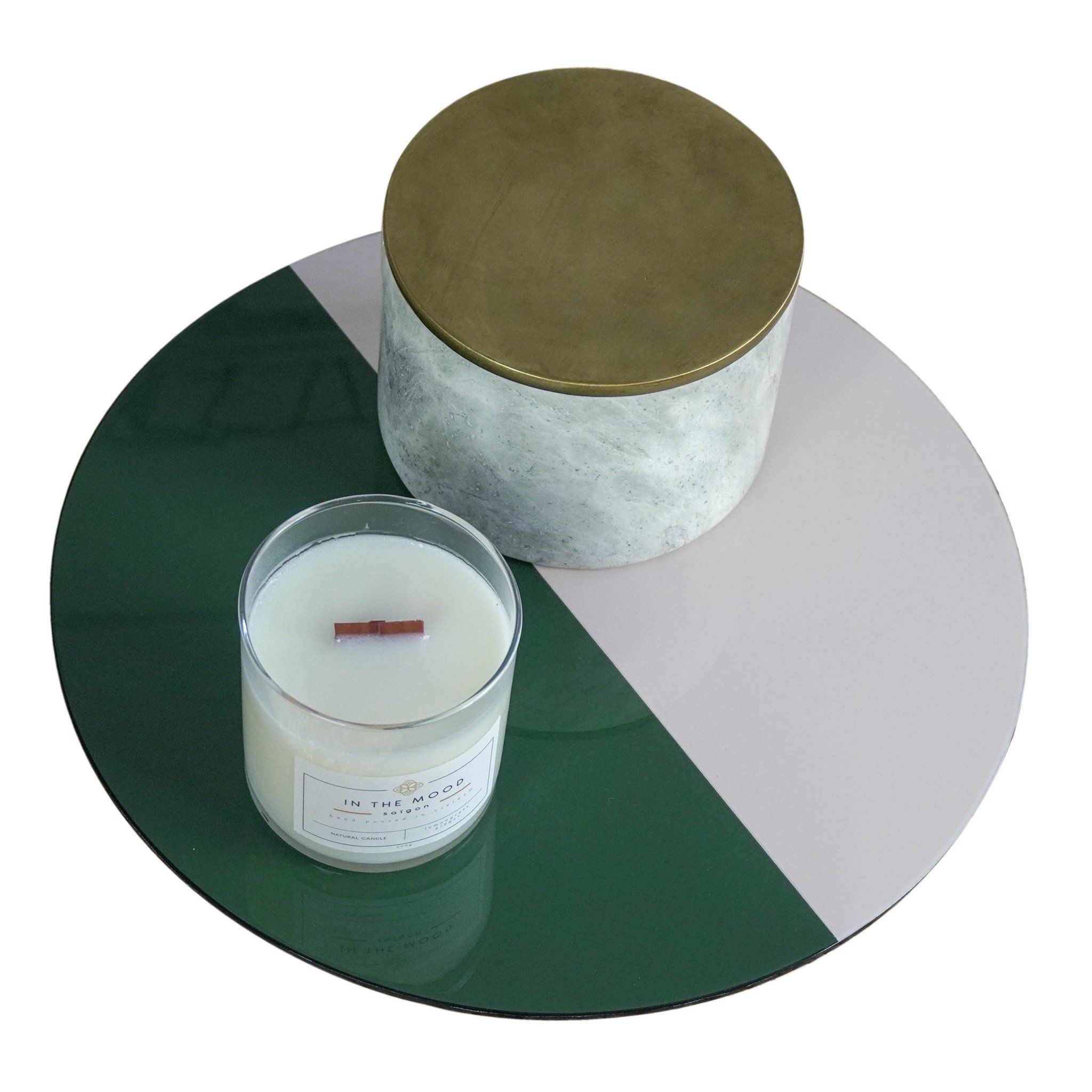 Lacquer Placemat Green & Beige