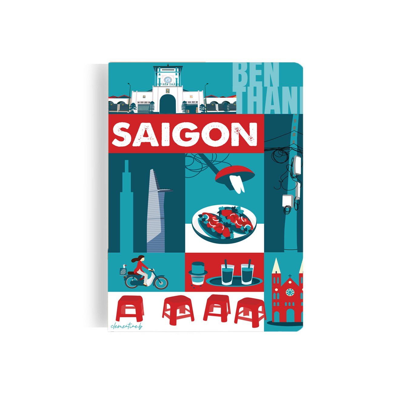 ITM - Notebook Soft cover Saigon Red-Blue