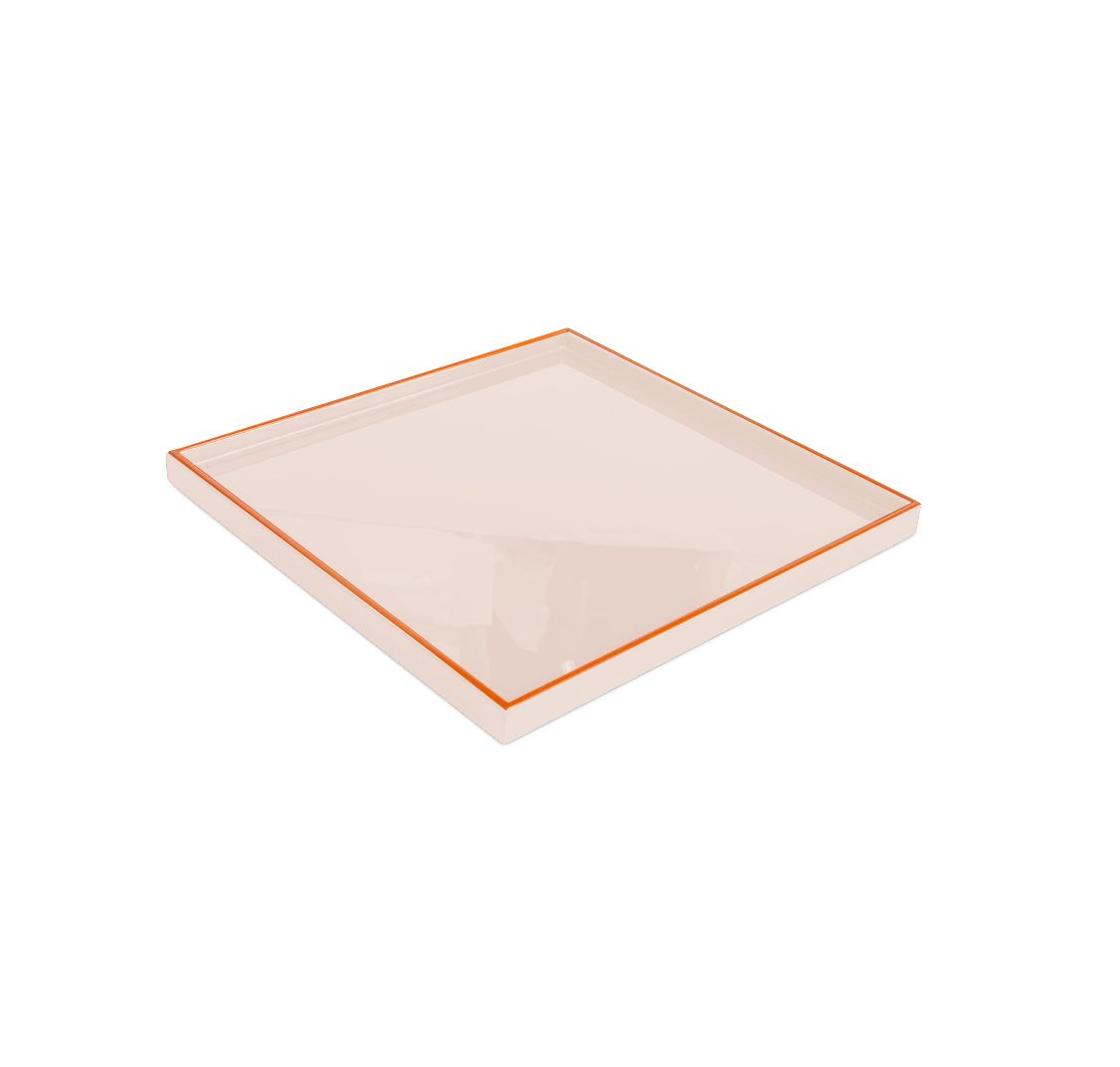 ITM - Lacquer Square Tray Peach