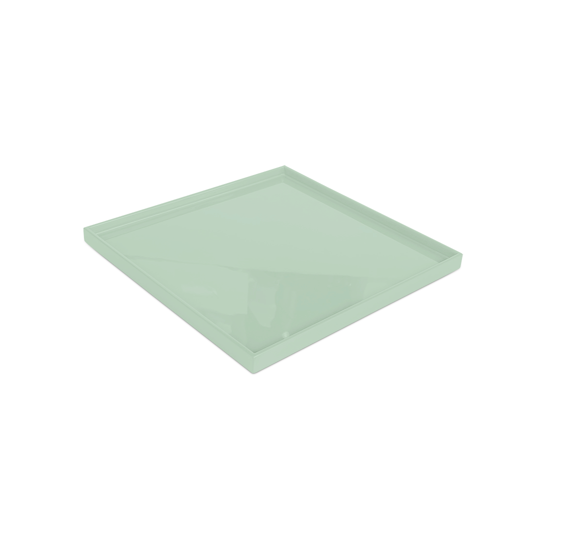  Lacquer Square Tray Light Green 