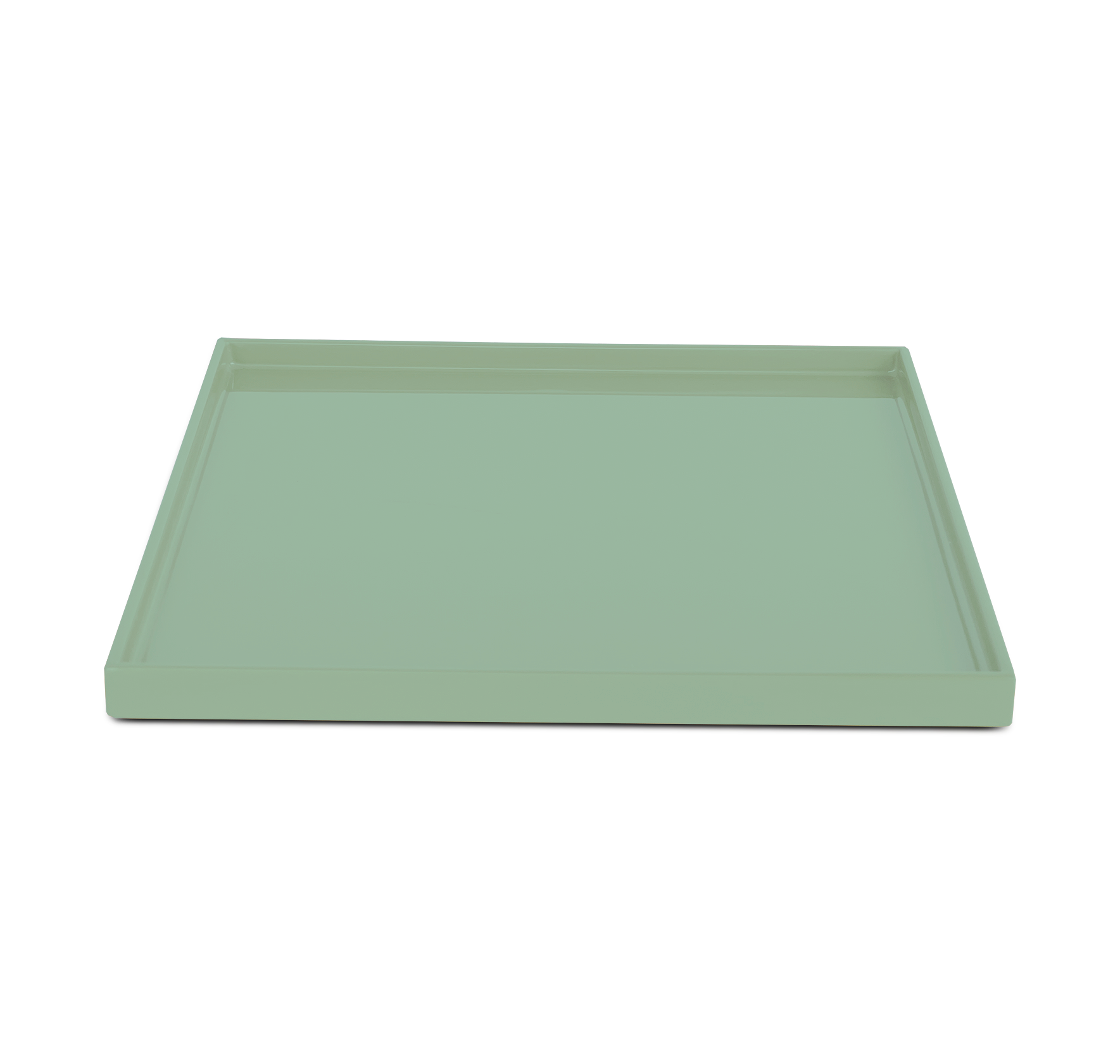  Lacquer Square Tray Light Green 