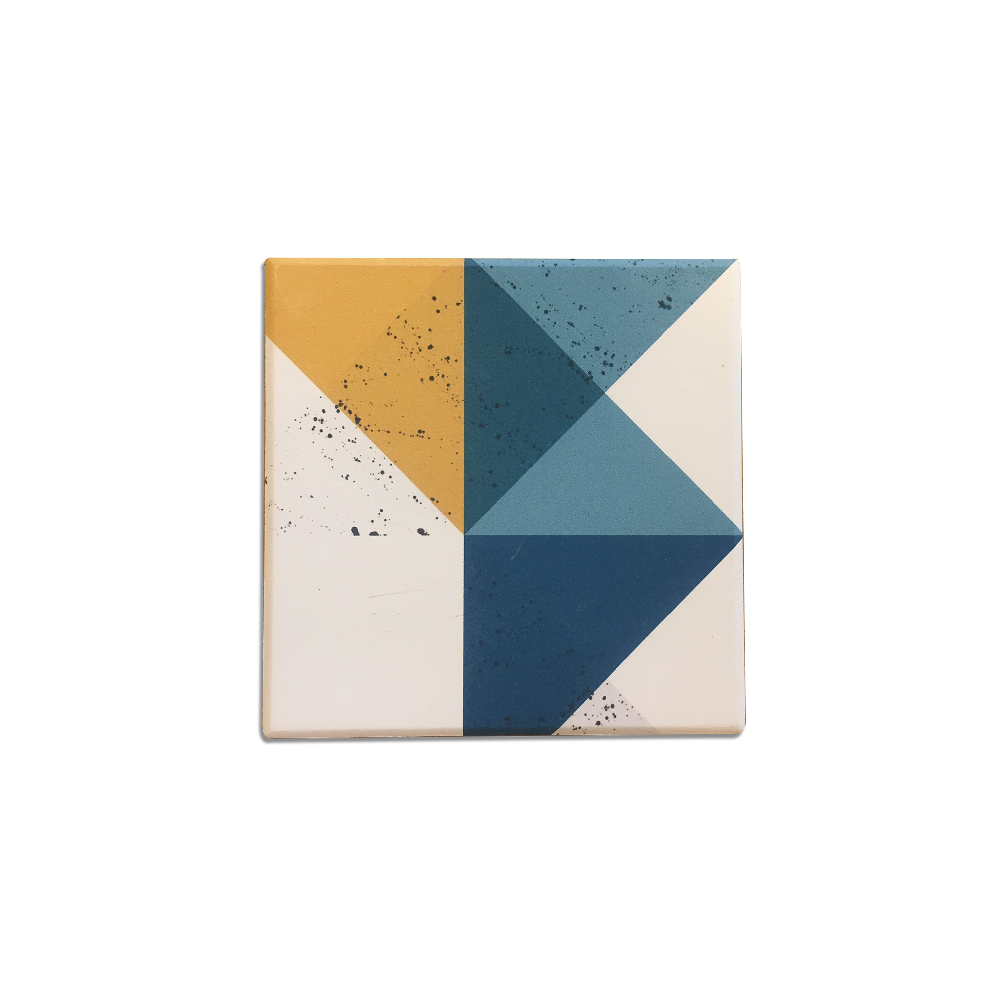 Ceramic Yellow & Blue Coasters