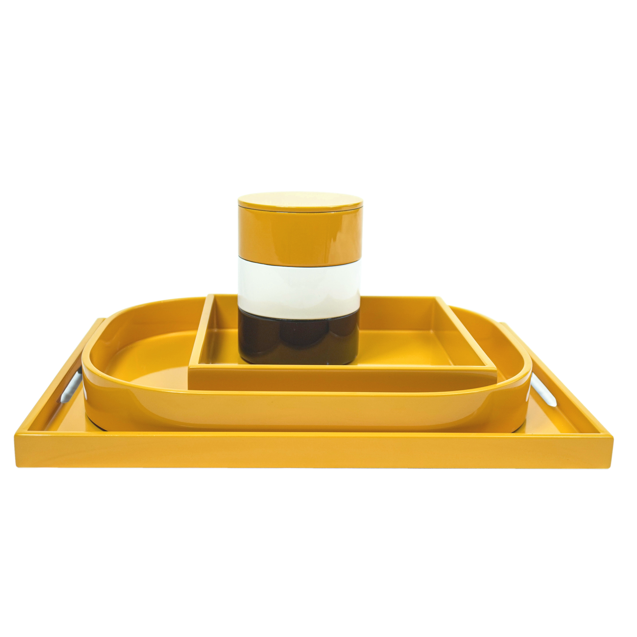 Rectangular Lacquer Tray Mustard