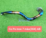 Cổ pô inox 304 lên màu gắn cho xe AB cũ