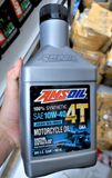 Dầu nhớt xe máy số, tay côn AMSOIL SAE 10w40 4T