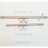 Cặp cốt trước sau và 4 con tán Inox gắn cho xe Exciter2010