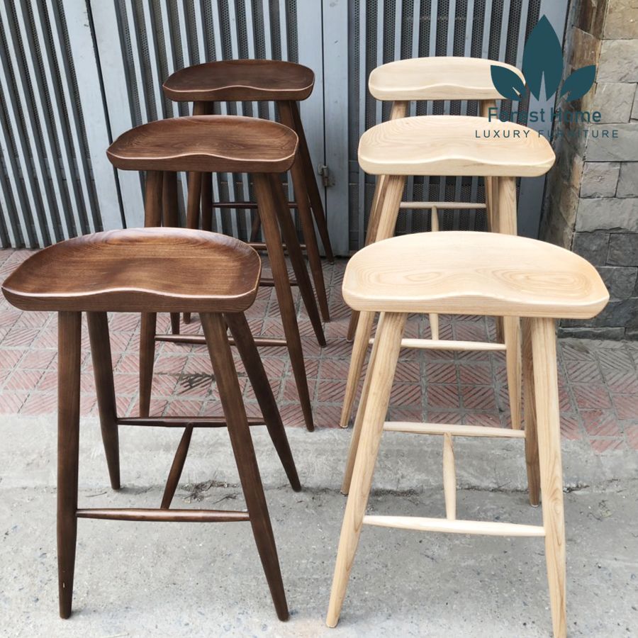 GB7 - GHẾ BAR GỖ