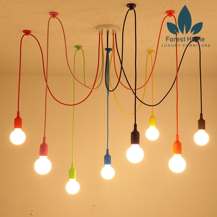 DTH092 - ĐÈN THẢ CHÂN NHỆN NHIỀU MÀU