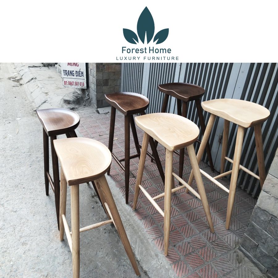 GB7 - GHẾ BAR GỖ