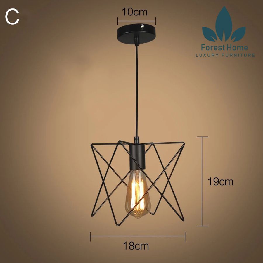 DTH007 - ĐÈN THẢ RỌ SẮT
