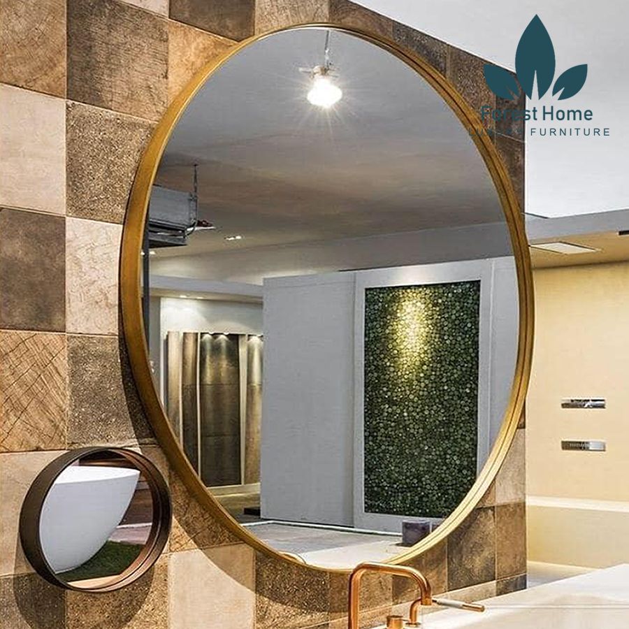 GT005 - GƯƠNG TRÒN VIỀN SẮT VÀNG