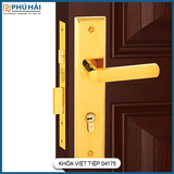 Khóa Cửa Tay Gạt Inox 304 Mạ Vàng Việt Tiệp 04175