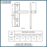 Khóa Cửa Tay Gạt Inox 304 04193