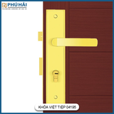 Khóa Cửa Tay Gạt Inox 304 Mạ Vàng Việt Tiệp 04195