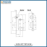 Khóa Cửa Đi Đồng Thau Việt Tiệp 04198